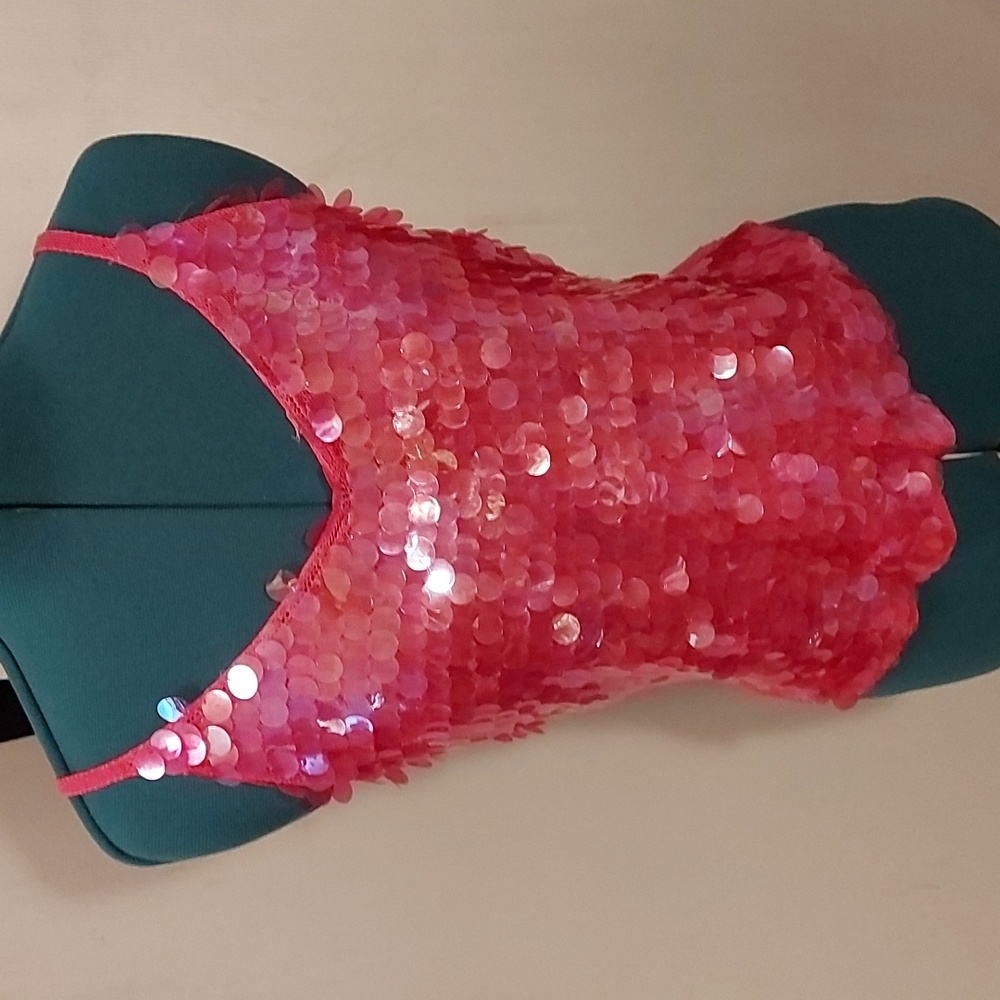 Sequined Disc tank top